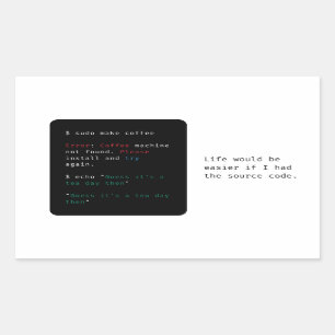 Geeky Computer, opdracht Rechthoekige Sticker