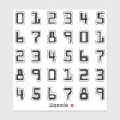 Geeky computerstijl cijfers / cijfers / cijfers sticker (Vel)