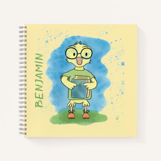 Geeky Ducking Yellow Kind Spiral Notitieboek (Voorkant)