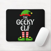 Geeky Elf Family Matching Group Christmas Geek Muismat (Met muis)