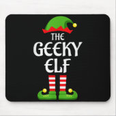 Geeky Elf Family Matching Group Christmas Geek Muismat (Voorkant)