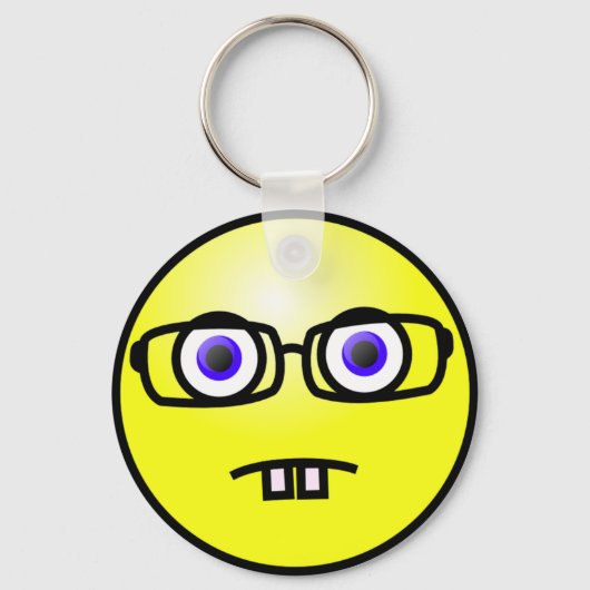 Geeky Face Sleutelhanger (Voorkant)