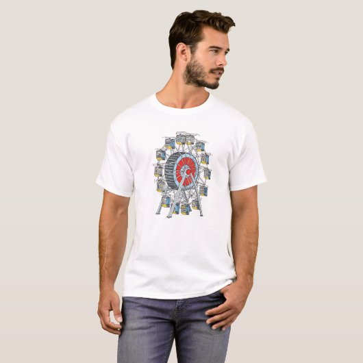 Geeky Ferris Wheel of Data IT T-shirt (Voorkant volledig)