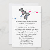 Geeky Gamers | Blauwe en roze huwelijksuitnodiging Kaart (Voorkant)