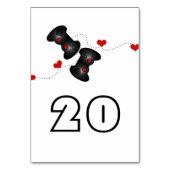 Geeky Gamers Mariage carte table foncé (Dos)