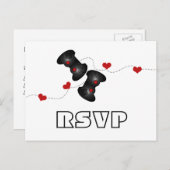 Geeky Gamers RSVP Briefkaart (Donker) (Voorkant / Achterkant)