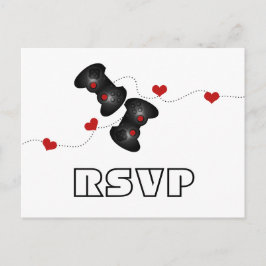 Geeky Gamers RSVP Briefkaart (Donker)