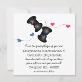 Geeky Gamers Save the Date Invitation Dark (bleu/r (Devant)