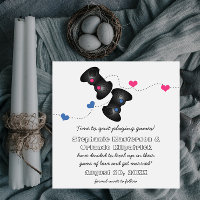 Geeky Gamers Save the Date Invitation Dark (bleu/r
