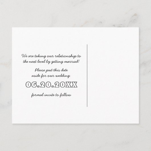 Geeky Gamers sparen de Datum Briefkaart donkerblau (Achterkant)