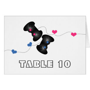 Geeky Gamers Table Number Kaart Dark (blauw/roze)
