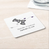 Geeky Gamers Wedding Paper Onderzetters Silver Paa (Schuin)