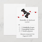 Geeky Gamers Wedding Response Kaart (donker) (Voorkant / Achterkant)