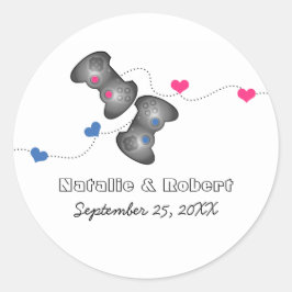 Geeky Gamers Wedding Stickers