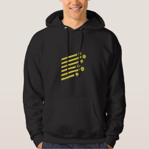 Geeky Geometrisch Geel Polyhedral D20 Dice Set Hoodie
