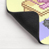 Geeky Girly Gele Pixel Art Computer Muismat (Hoek)