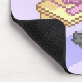 Geeky Girly Paarse Pixel Art Computer Muismat (Hoek)