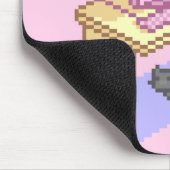 Geeky Girly Pink Pixel Art Computer Muismat (Hoek)