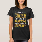 Geeky it Computer Nerd Coder Sarcasm T-shirt (Voorkant)