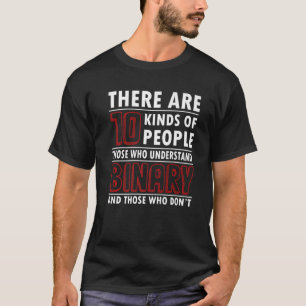 Geeky it Computer Nerd Geek 10 types van mensen di T-shirt