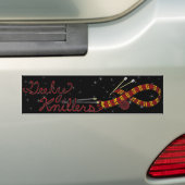 Geeky Knitters Red Bumpersticker (Op auto)