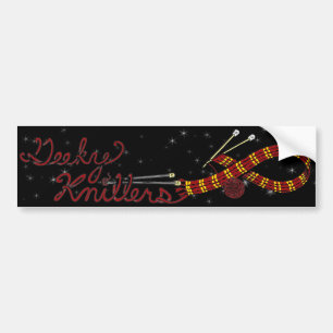 Geeky Knitters Red Bumpersticker