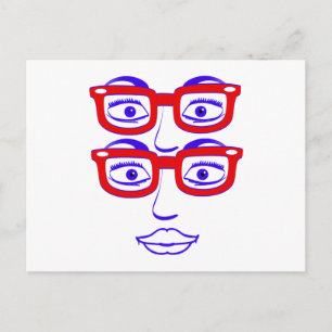 Geeky Londen Vier Ogen Briefkaart