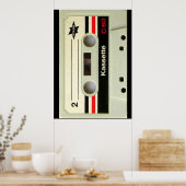 Geeky nerdy 1980s cassette retro cassette tape poster (Keuken)