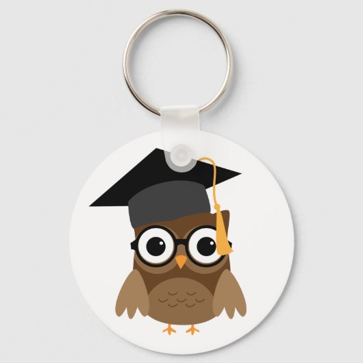 Geeky Owl met bril en de Sleutelhanger van het Afs (Voorkant)