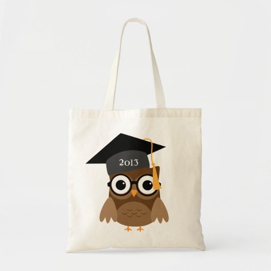 Geeky Owl met bril en Pet Afstuderen Bag Tote Bag (Voorkant)