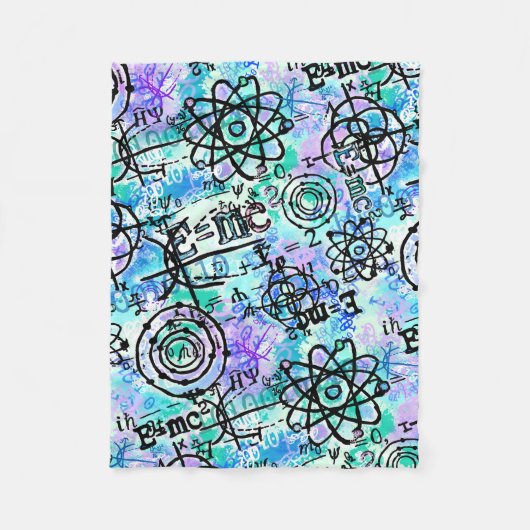 Geeky Physics en Wiskunde Symbols Fleece Deken (Voorkant)