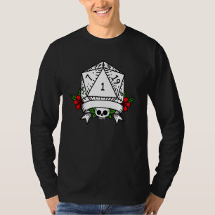 Geeky Polyhedral D20-desktop Nerdy T-shirt