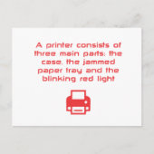 Geeky printer grap briefkaart (Voorkant)