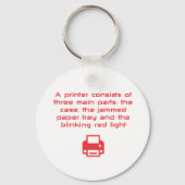 Geeky-printergrap Sleutelhanger (Voorkant)