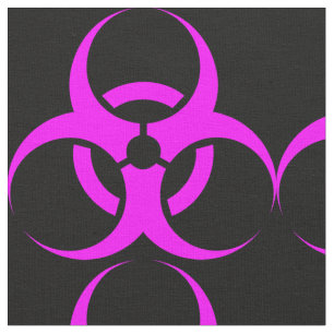 Geeky Roze Biohazard Waarschuwing Stof