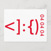 Geeky Santa Claus Emoticon Kerstmis Feestdagenkaart (Voorkant)