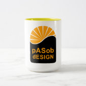 Geel 15 oz Two-Tone Mok (Center)