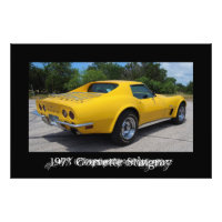Geel 1973 Corvette Stingray C3