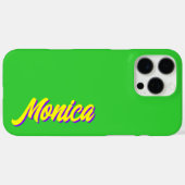 Geel 3D Indigo Moderne naam | Grappig Lime Green Case-Mate iPhone Case (Achterkant (horizontaal))