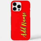 Geel 3D Zwart Moderne Naam | Trendy Cool Red Case-Mate iPhone Case (Achterkant)