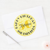 Geel 50 en Fabulous Birthday Sticker (Envelop)