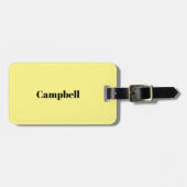 Geel aangepaste naam bagagelabel (Voorkant horizontaal)