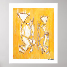 Geel Abstract Couple Home Decor 16x20 posters