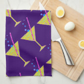 Geel Abstract Happy Hour Cocktailparty Theedoek (Quarter Fold)