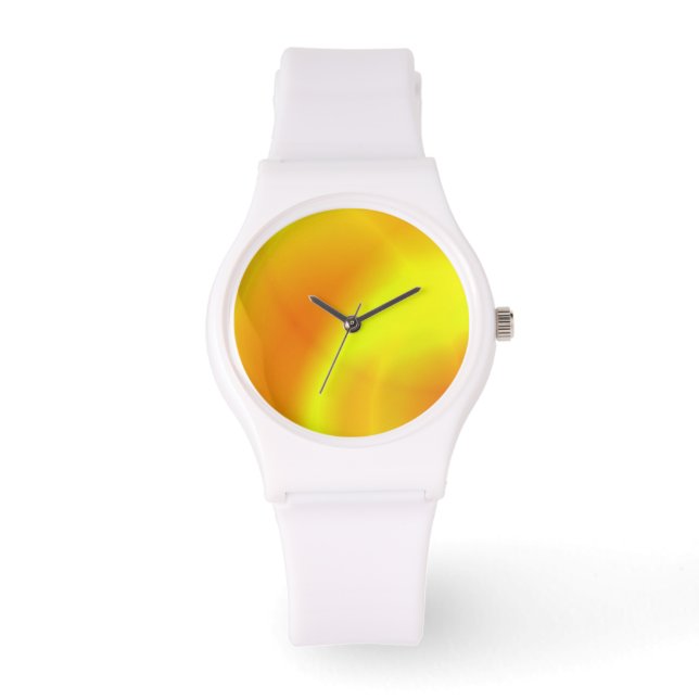 Geel Abstract Horloge (Voorkant)