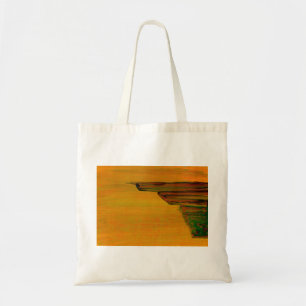 Geel abstract ontwerp tote bag