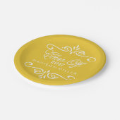  geel | afstudeerfeest papieren bordje (Gekanteld)