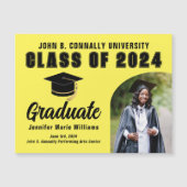 Geel Afstuderen Custom 2024 Afstuderen magneet Kaa (Voorkant)