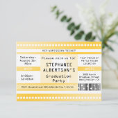 Geel Afstuderen of partijtoelatingstabel Kaart (Staand voorkant)