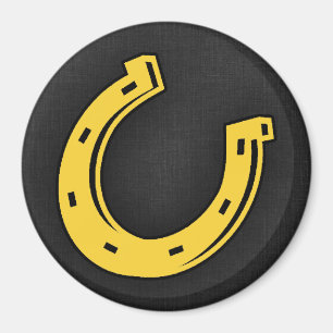 Geel amberkleurig Hoefijzer Magneet